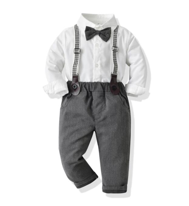 Gray Suspender Pants 2 pc Set Baby Boy - Cutesy Cup | Baby & Toddler ...