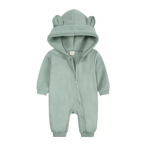 Hooded Zipper Jumpsuit Baby Toddler Girl And Boy