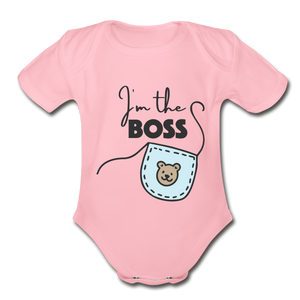 I'm the Boss Funny Baby Onesie Unisex - light pink