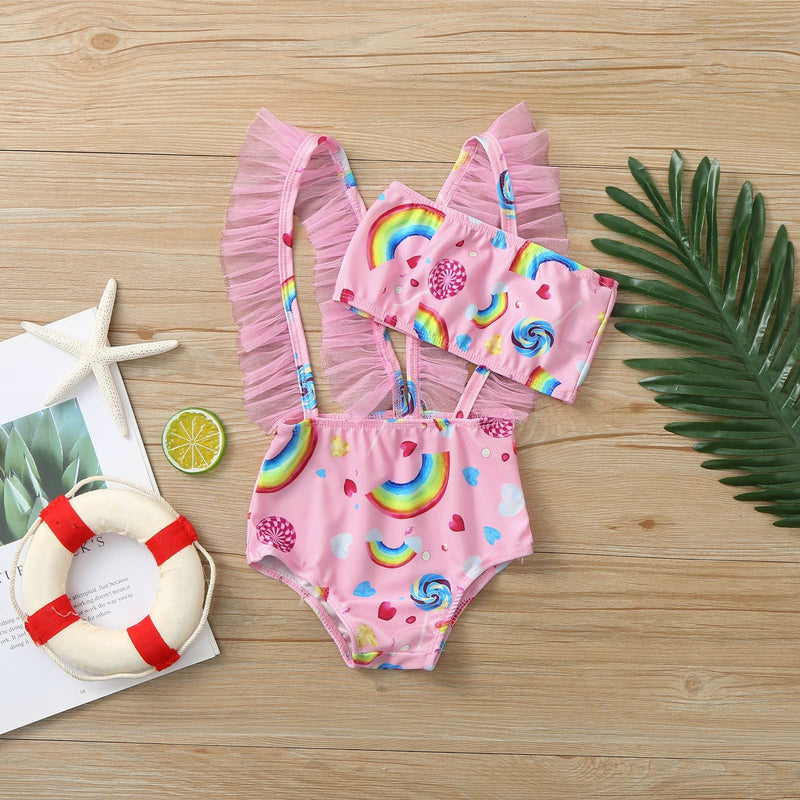 One-piece Pink Swimwear For Toddler Girls - Cutesy Cup | Baby & Toddler ...