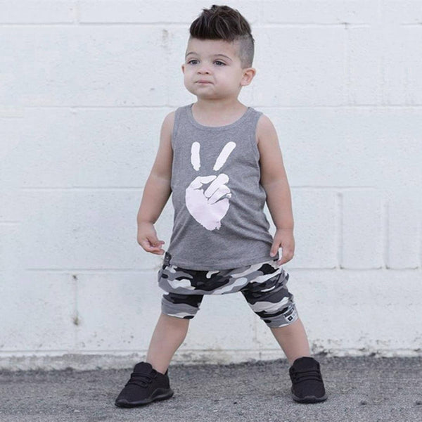 Peace Out symbol printed Set Baby Boy - Cutesy Cup | Baby & Toddler ...
