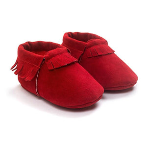 PU Suede Leather Moccasins Soft Soled Shoes For Baby Boys And Girls