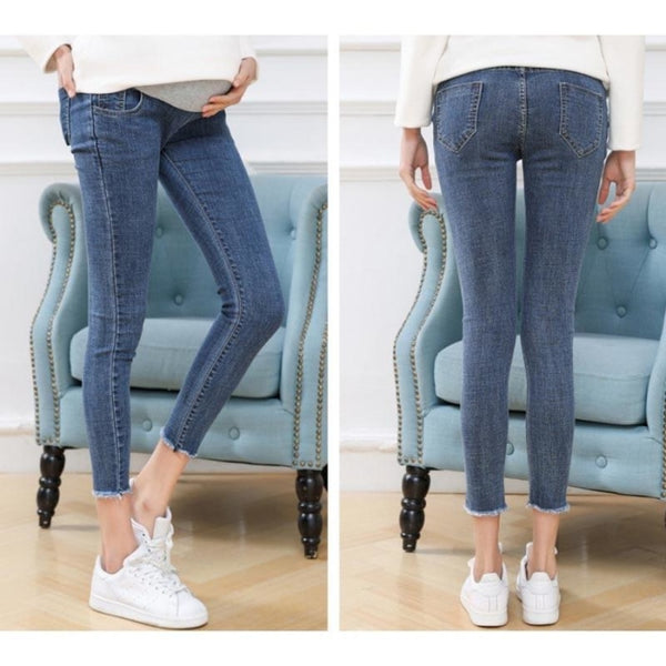 Soft Skinny Elastic Maternity Jeans Pants for Spring & Summer - Cutesy ...