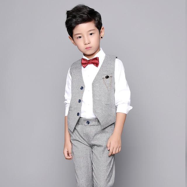 Stripped & Plain Formal 2Pc Vest Pants, Suits For Boys - Cutesy Cup ...