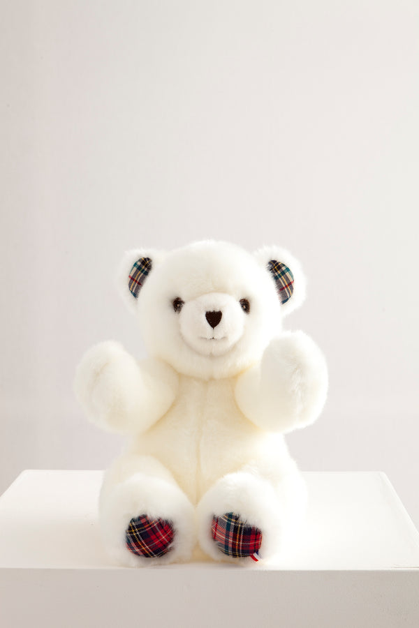 small white stuffed bear
