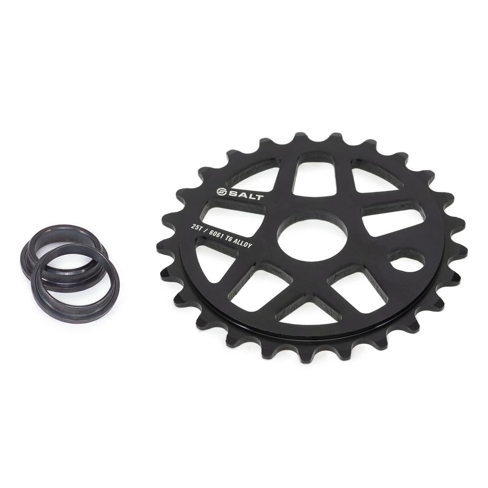 An image of Salt Gateway Alloy Sprocket Black / 25t BMX Sprockets