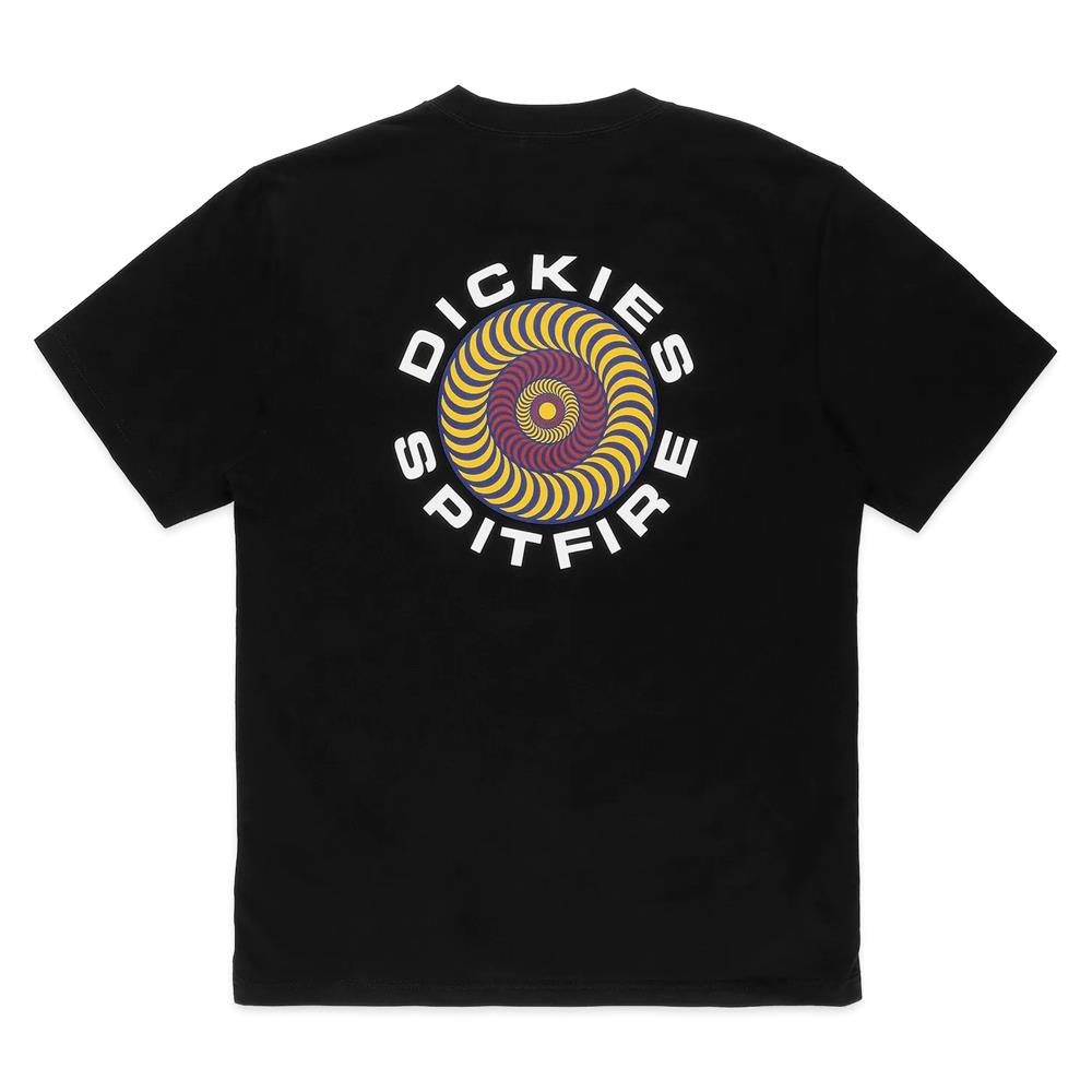 An image of Dickies x Spitfire Kids T-shirt - Black 10-11 Years T-shirts