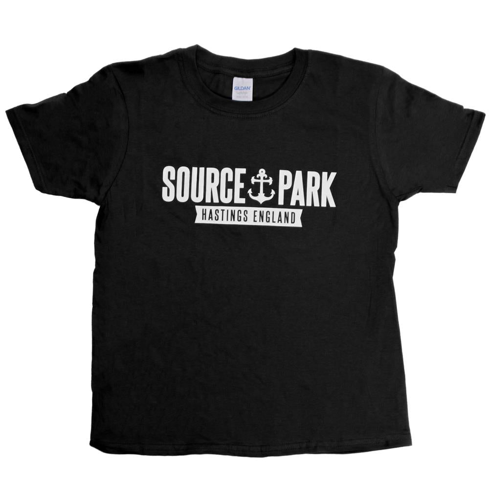 An image of Source Source Park Youth Tee Black / Youth Medium Kids T-shirts