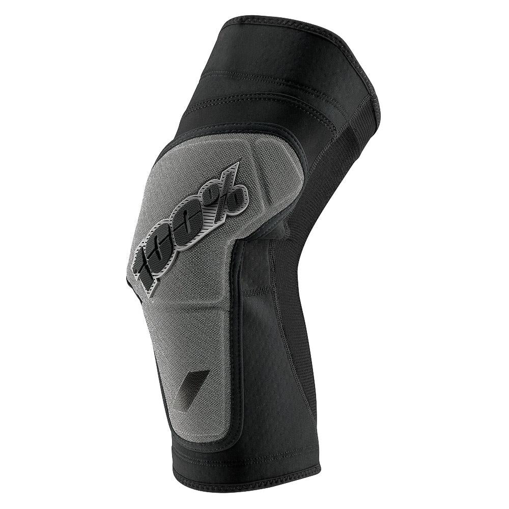 An image of 100% Ridecamp Knee Pads - Black/Grey Large BMX Pads