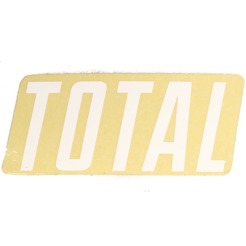 An image of Total BMX New Style Logo Sticker White Sticker Packs