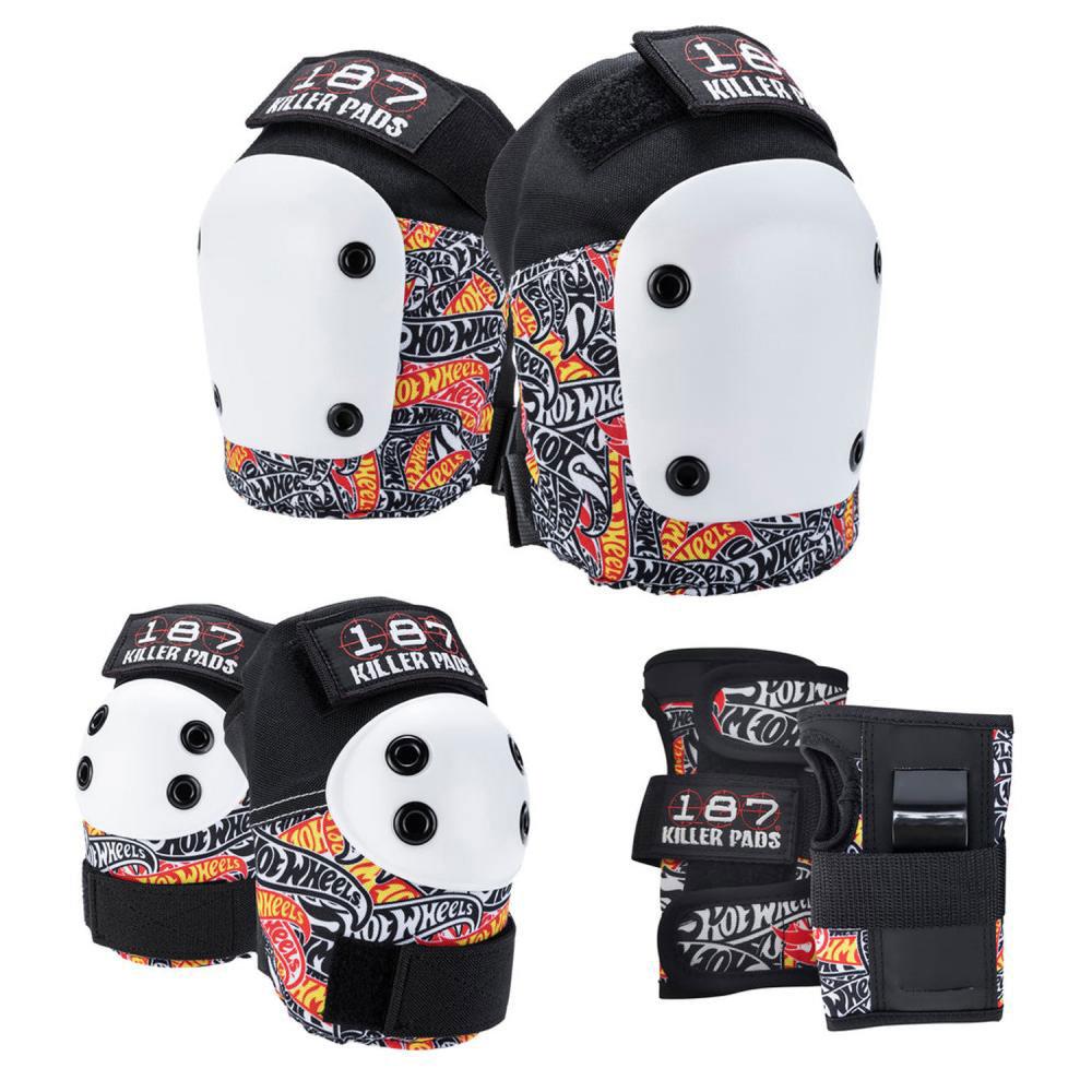 An image of 187 Killer Pads Jr. Six Pack Set - Hot Wheels BMX Pads