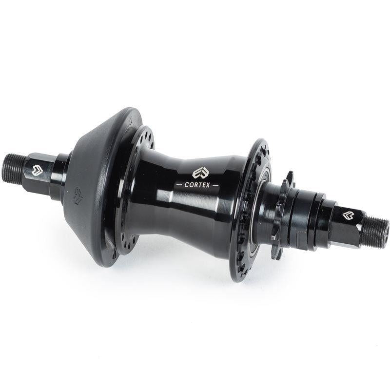 An image of Eclat Cortex Freecoaster Hub With Guard - LHD Black / LHD BMX Rear Hubs