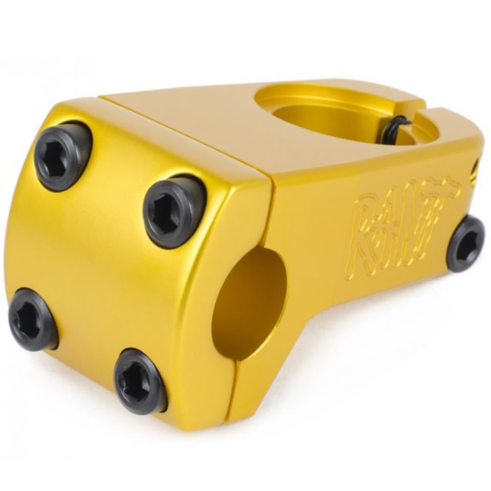 An image of Rant Trill Front Load Stem Matte Gold BMX Stems