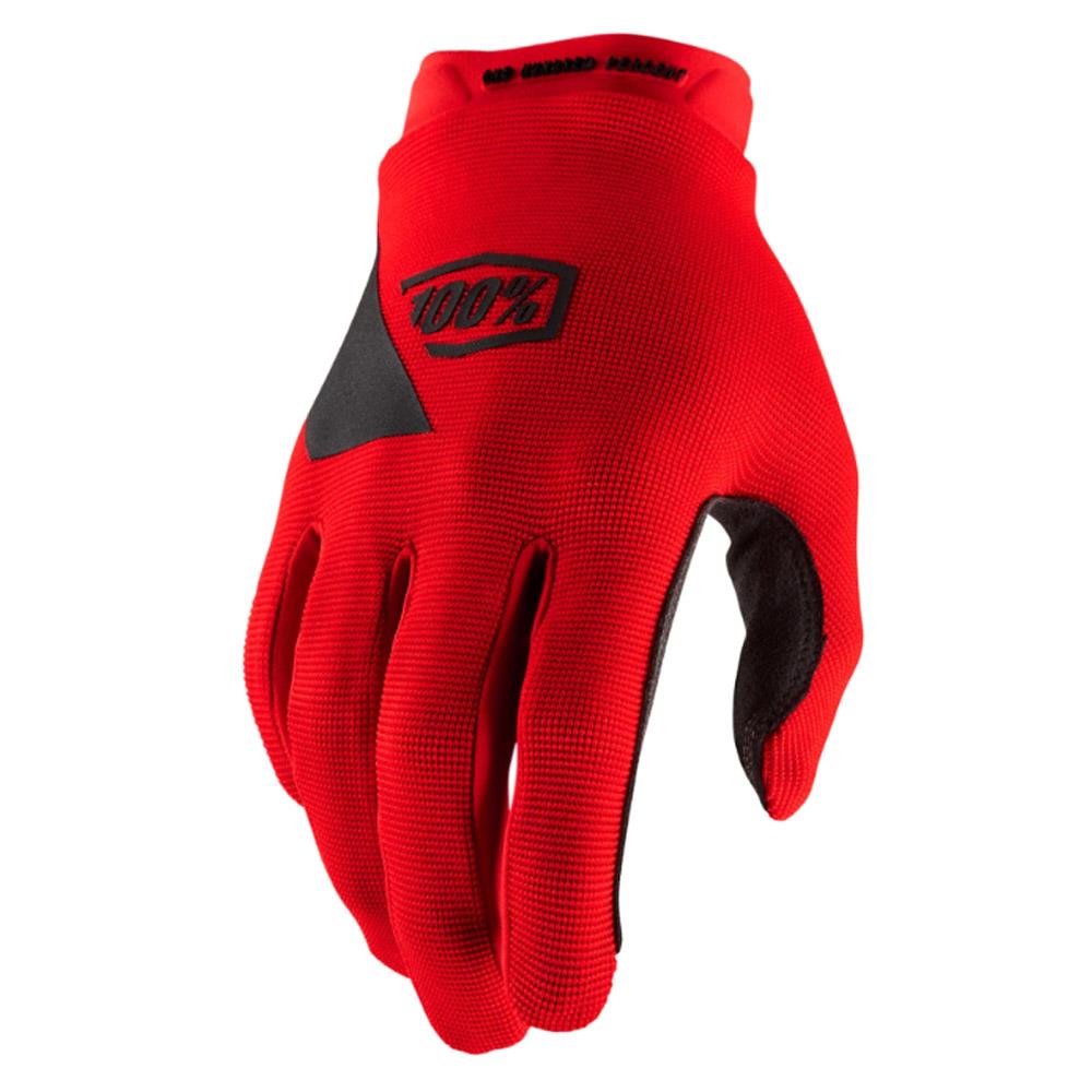 An image of 100% Ridecamp Youth Gloves - Red Youth Large BMX Gloves