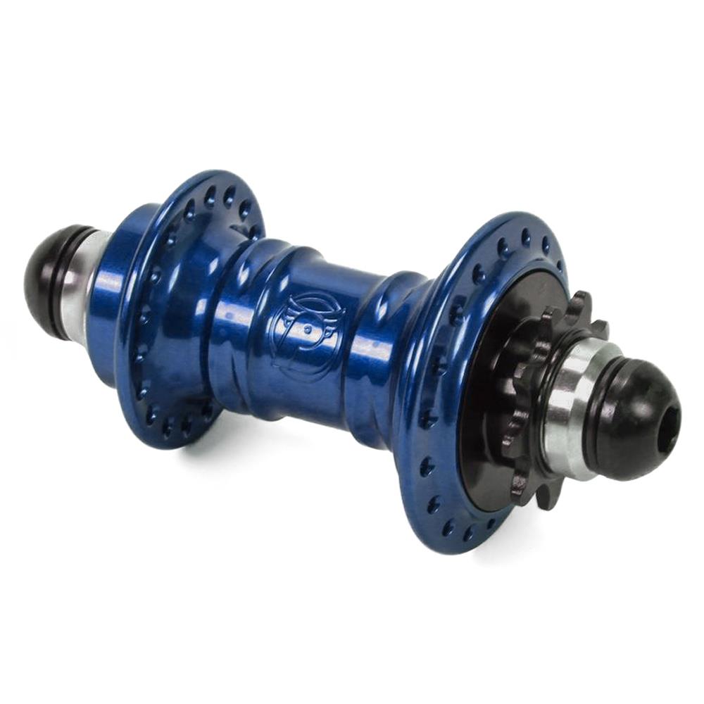 An image of Profile Mini Female Rear Cassette Hub - RHD Blue / RHD BMX Rear Hubs