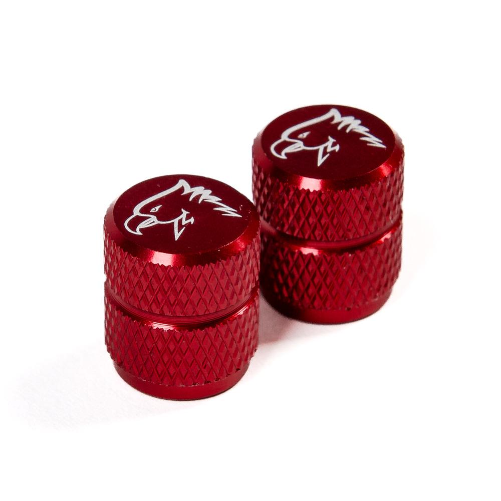 An image of Source Valve Caps Red BMX Valve Caps