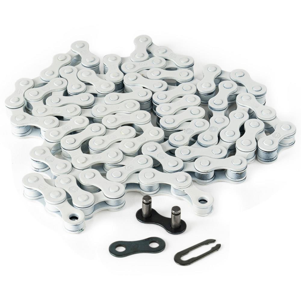 An image of Salt Traction Chain White BMX Chains