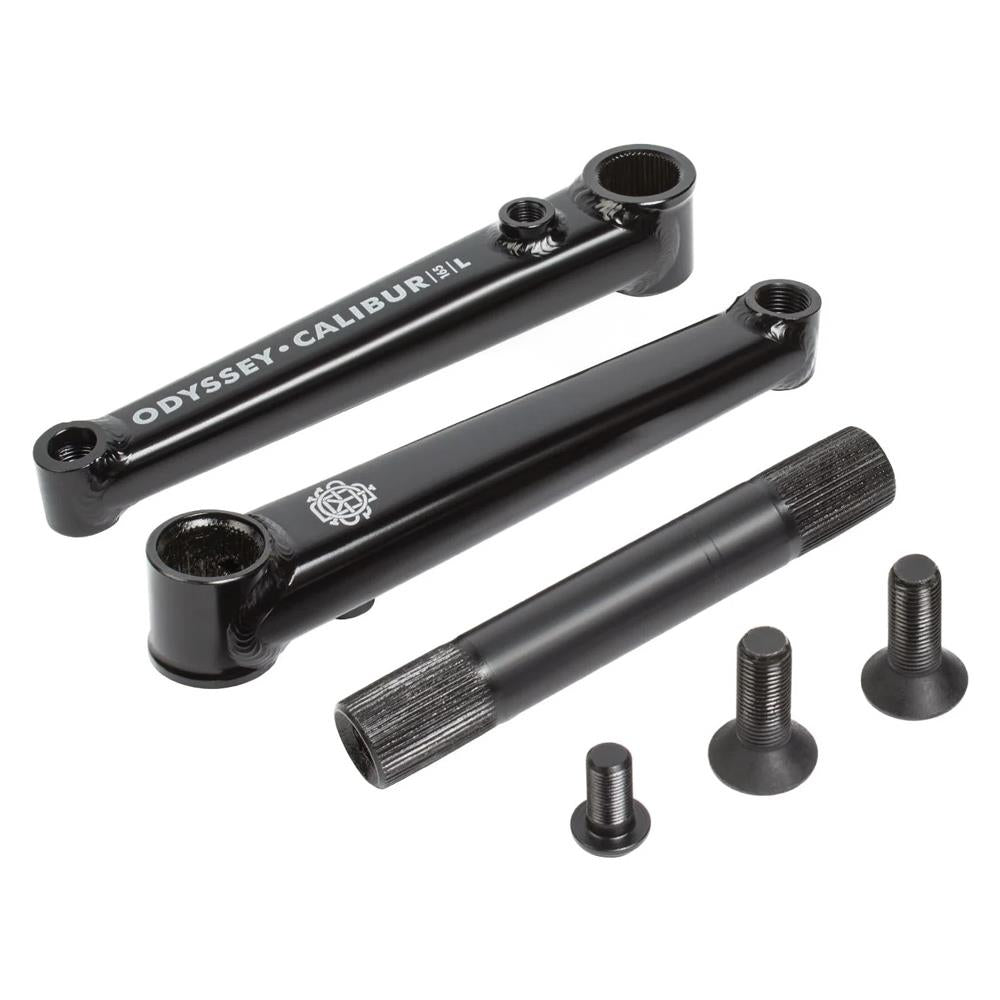 An image of Odyssey Calibur V2 Cranks - No BB Rust Proof Black / 160mm BMX Cranks