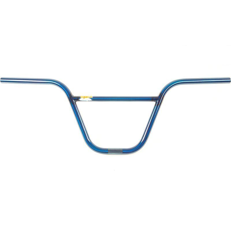 An image of S&M Hoder Sky High 9.5" Bars Trans Blue Handlebars