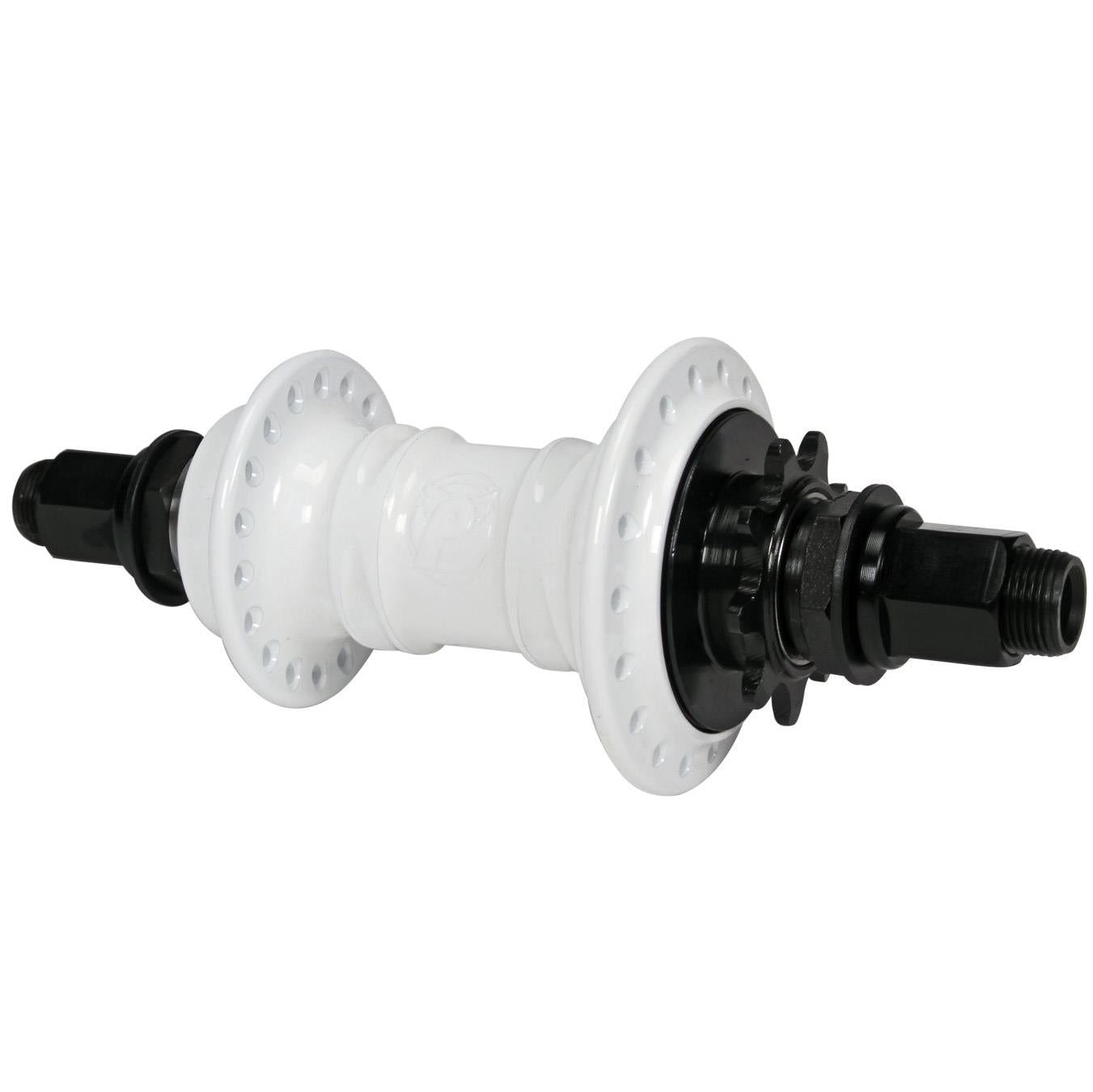 An image of Profile Mini Male 14mm Rear Cassette Hub - RHD White / RHD BMX Rear Hubs