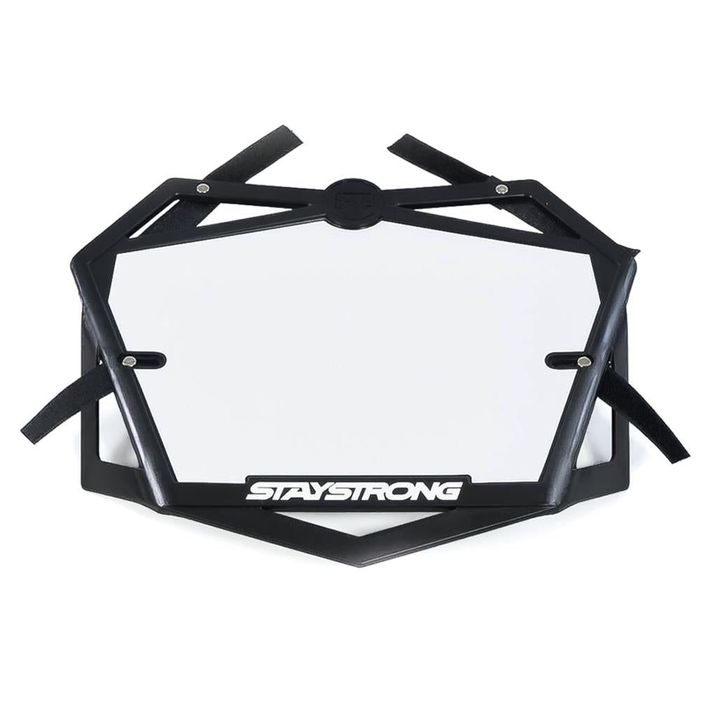 An image of Stay Strong Primo 3D Pro Race Number Plate Black Race Number Plates