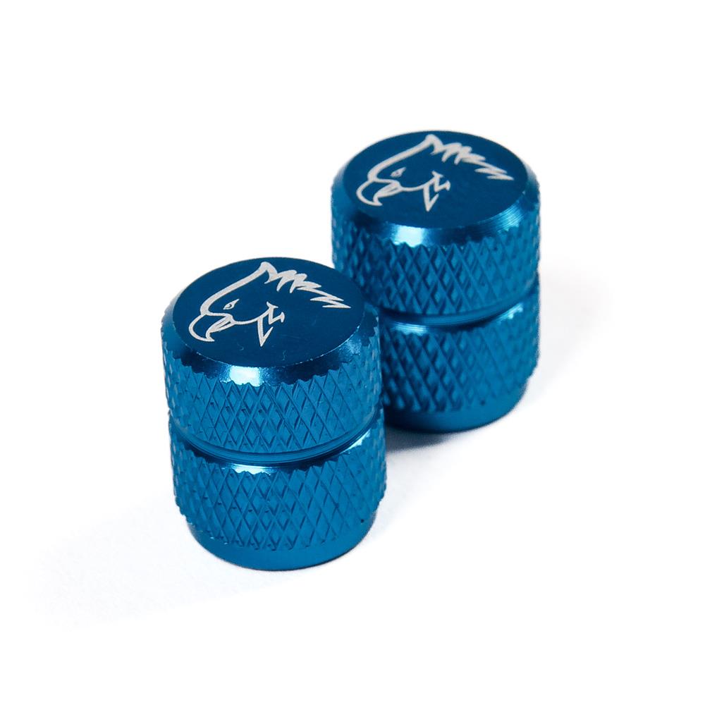 An image of Source Valve Caps Blue BMX Valve Caps