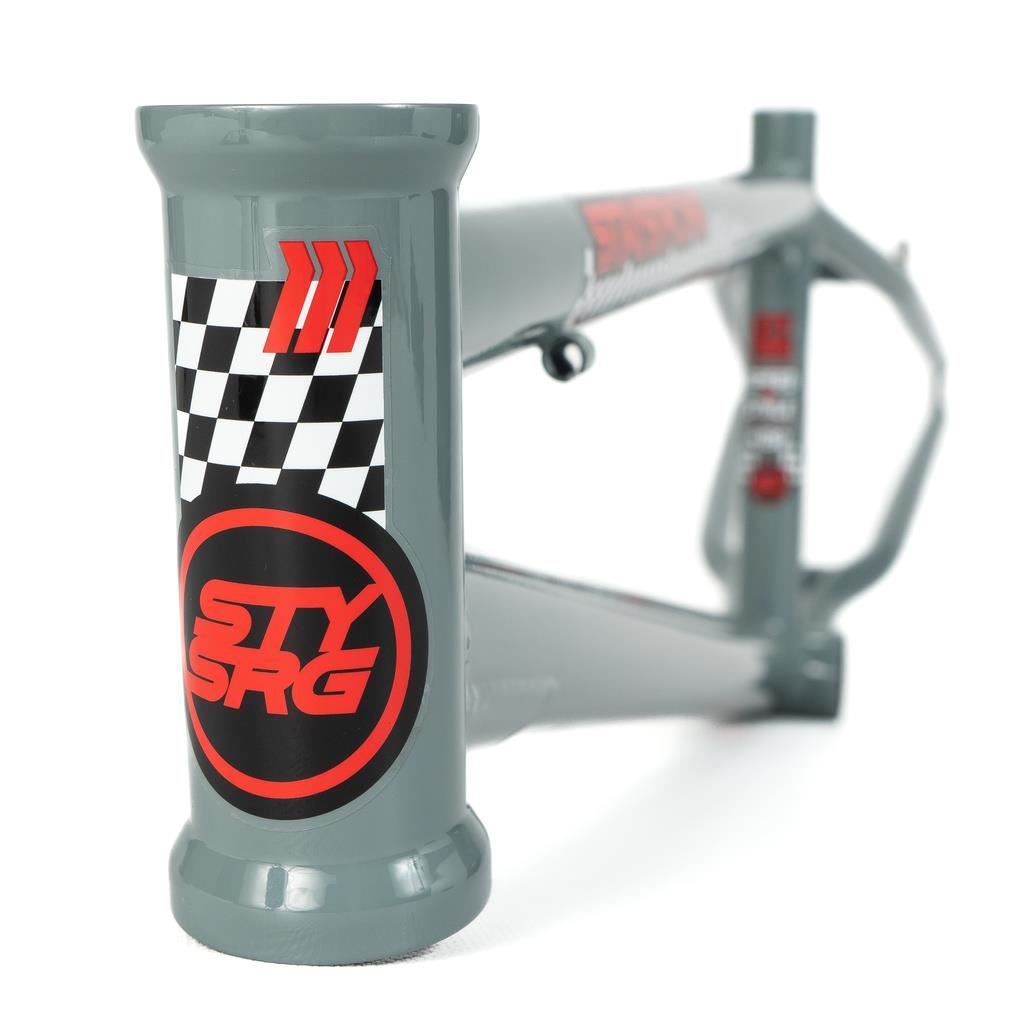 An image of Stay Strong Speed & Style Pro XL Race Frame Grey BMX Race Frames
