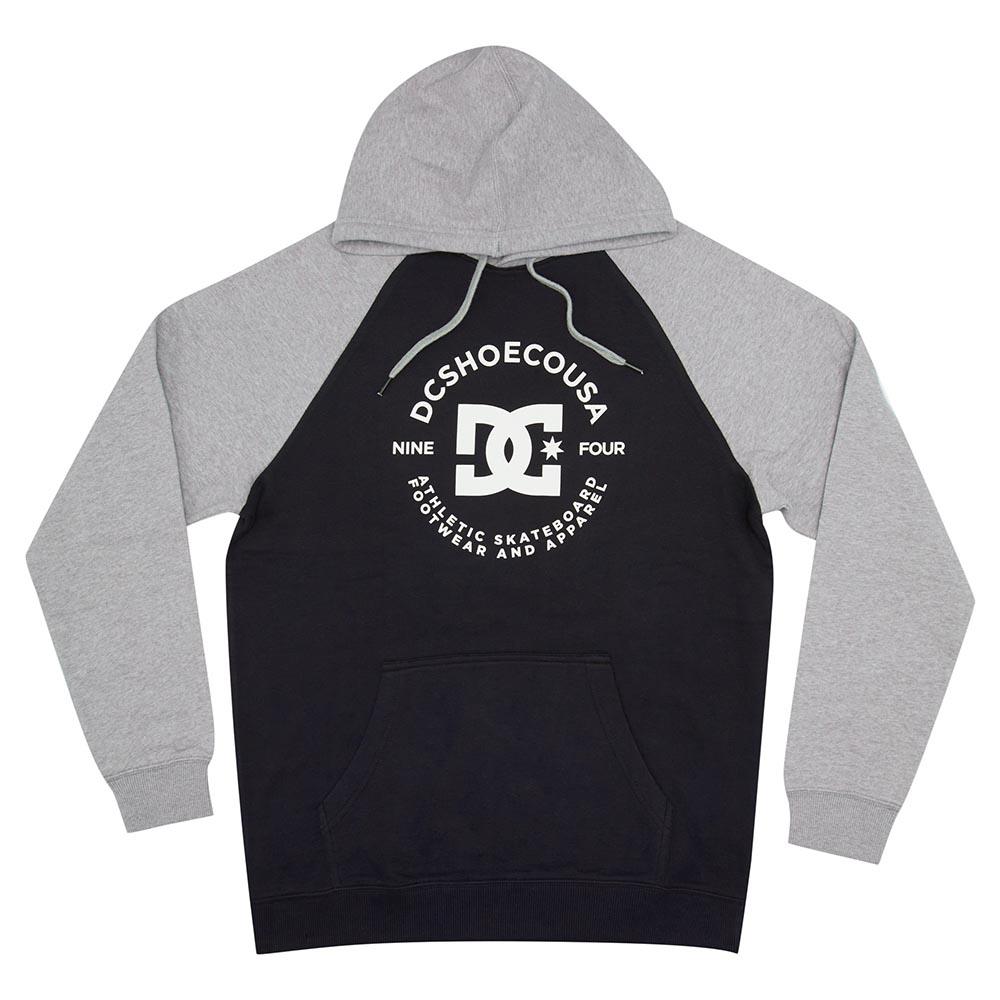 An image of DC Star Pilot Raglan Hoodie - Black/Grey Heather Large Hoodies & Sweats