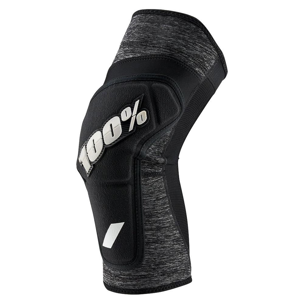 An image of 100% Ridecamp Knee Pads - Heather Grey/Black Small BMX Pads