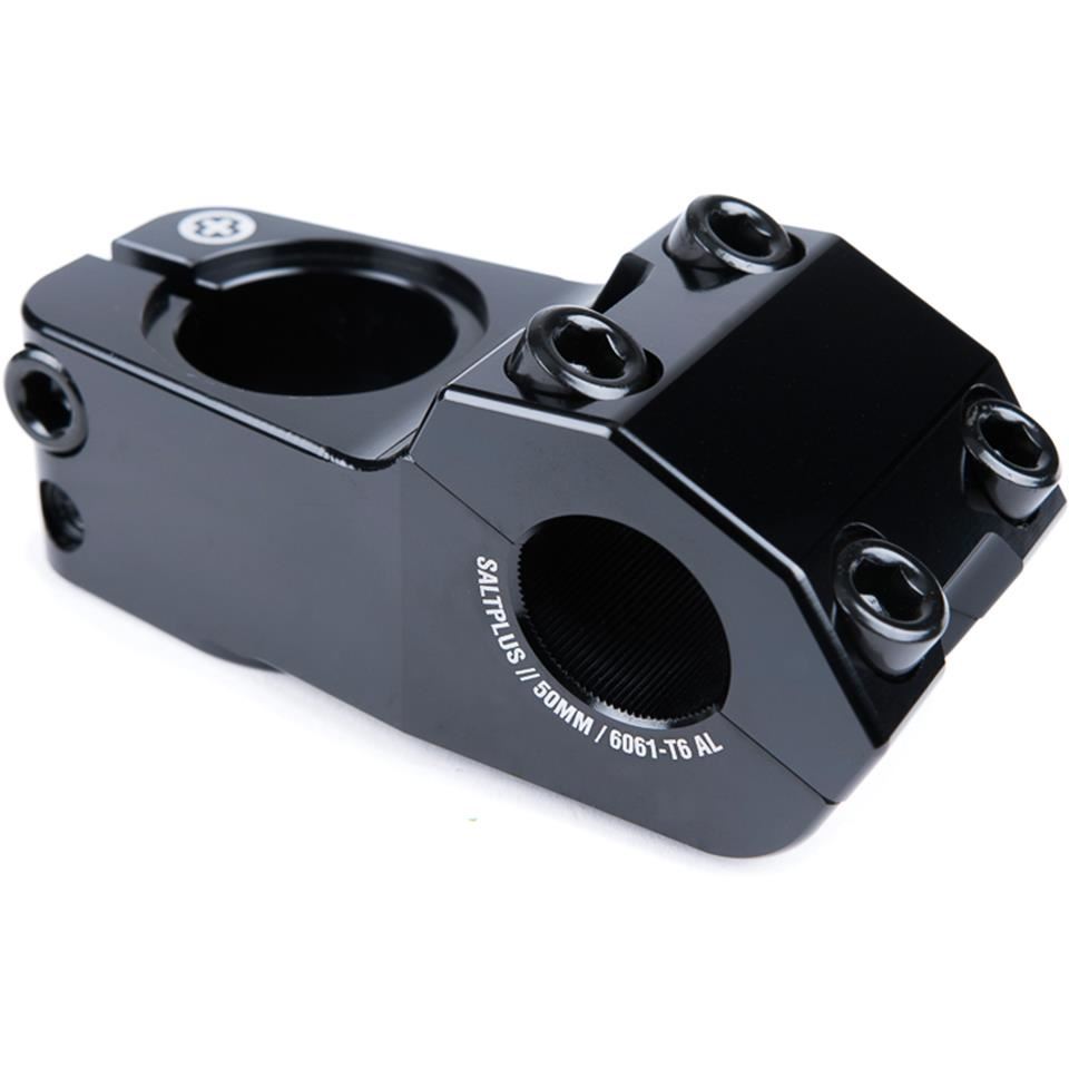 An image of Saltplus Field Top Load Stem Black BMX Stems