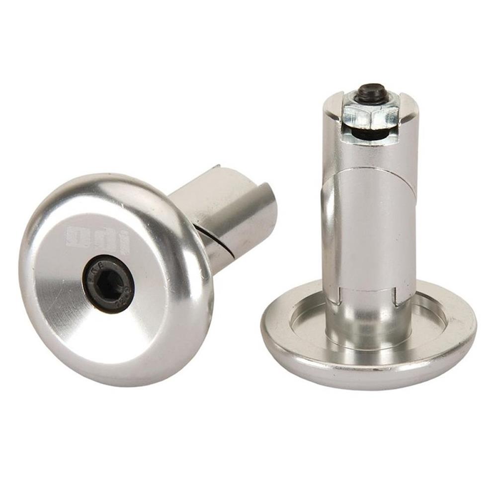 An image of ODI Aluminum End Plug Silver BMX Bar Ends