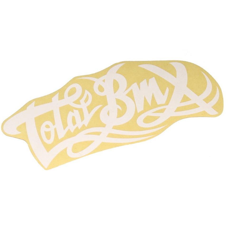 An image of Total BMX Large Logo Sticker - White Sticker Packs