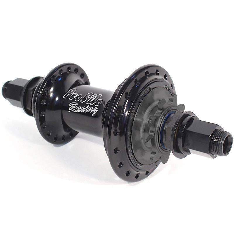 An image of Profile Elite Rear Male Cassette Hub - LHD Black / LHD BMX Rear Hubs