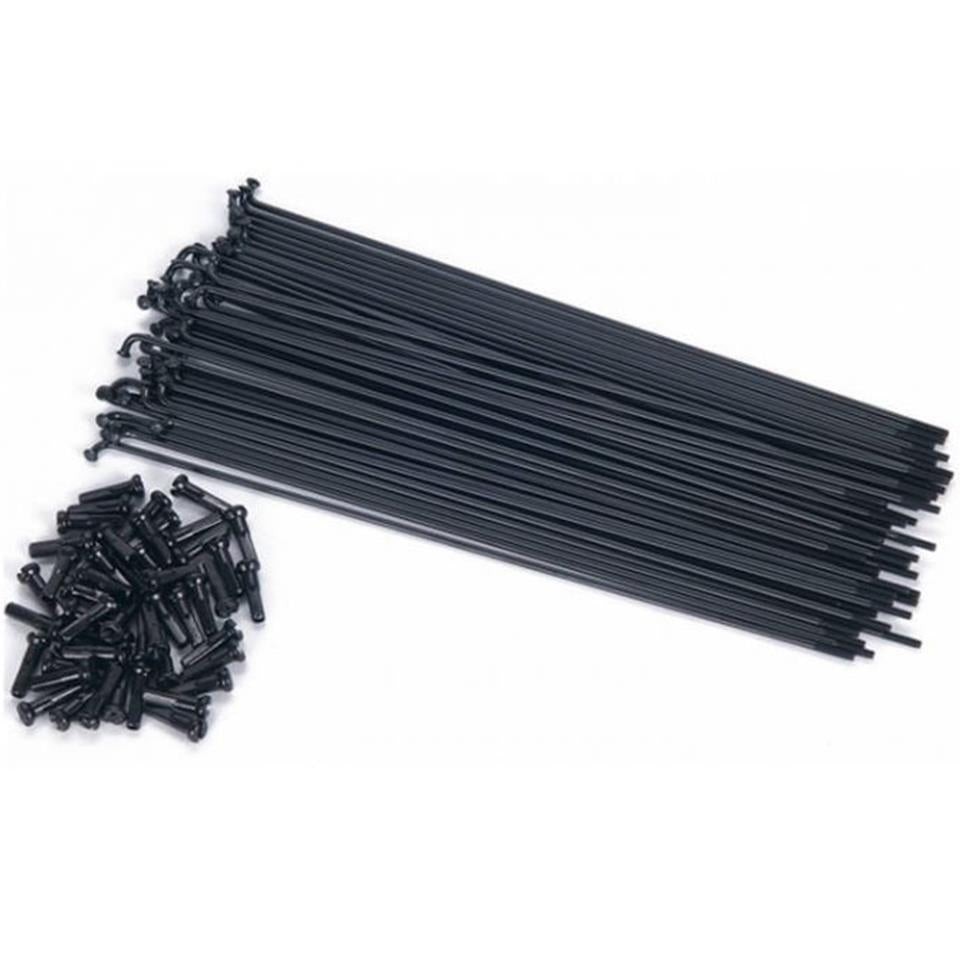 An image of Eclat Plain Gauge Spokes Black / 184mm BMX Spokes