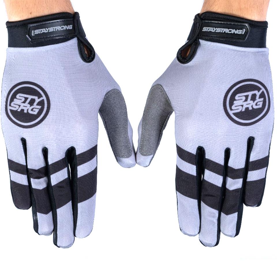 Stay Strong Chevron Gloves - Grey Small
