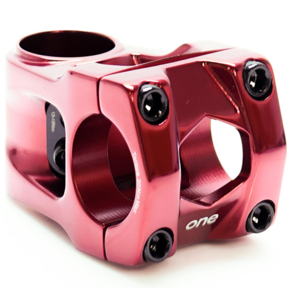 An image of Box One Centre Clamp Race Stem Red / 53mm BMX Stems