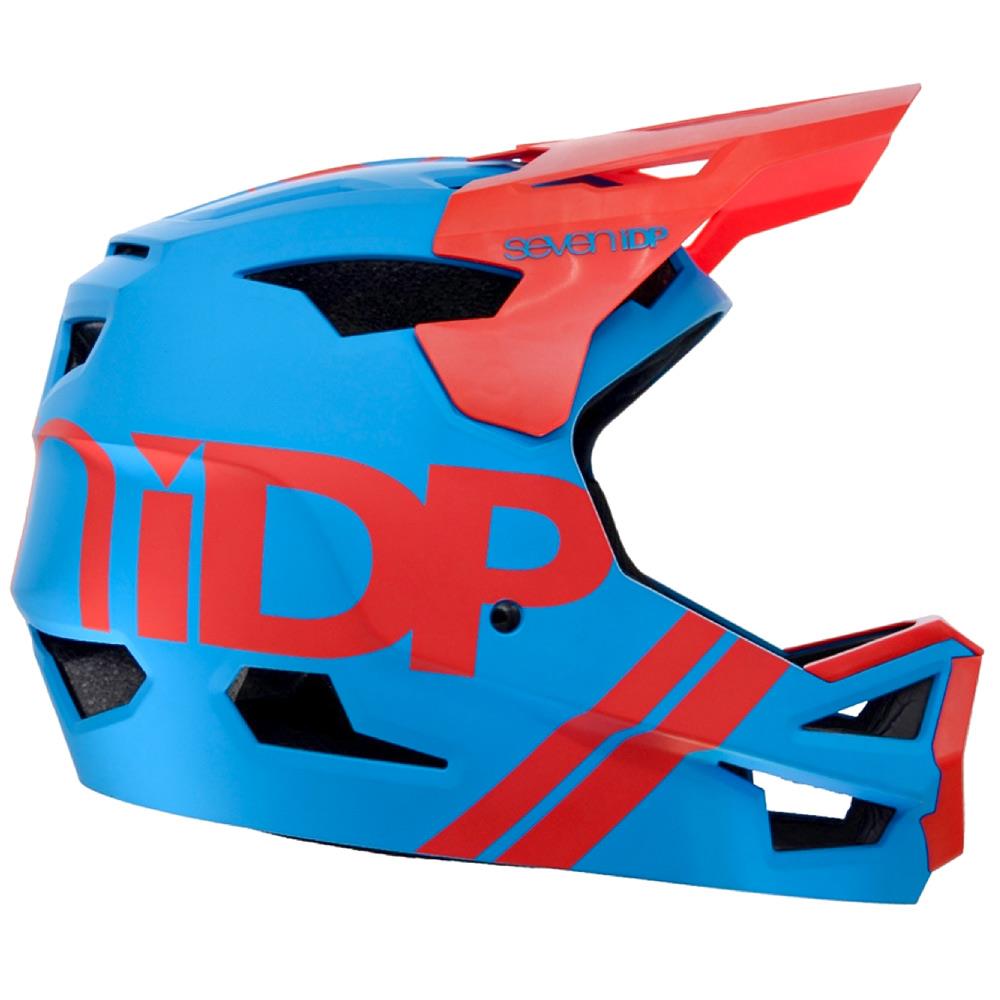 Seven iDP Project 23 ABS Race Helmet - Matt Electric Blue/Gloss Thunder Red Large