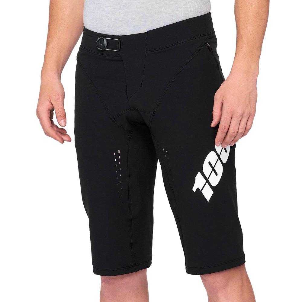 An image of 100% R-Core X Race Shorts - Black 34" Race Pants