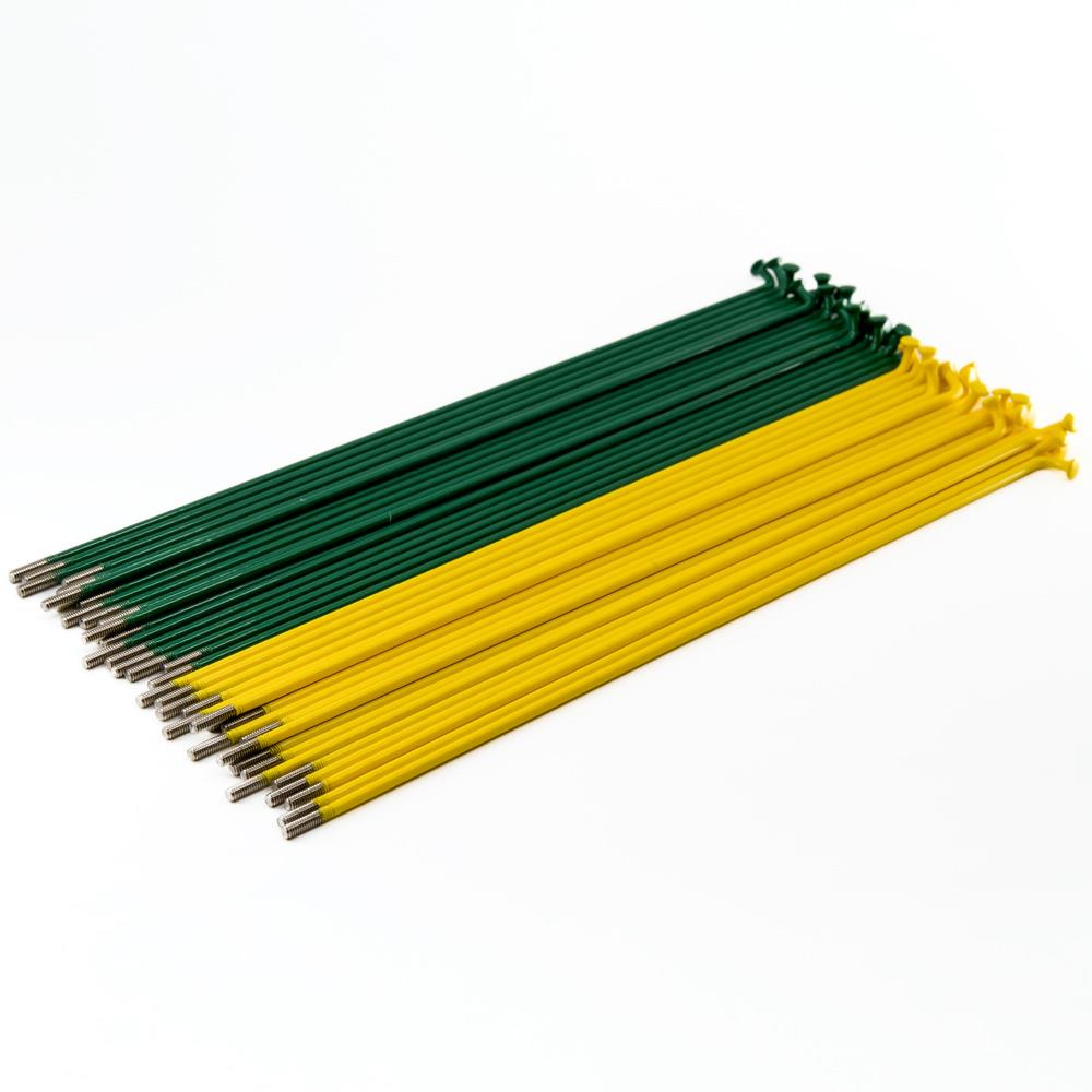 Source Stainless Spokes (40 Pack) - Green/Yellow 188mm