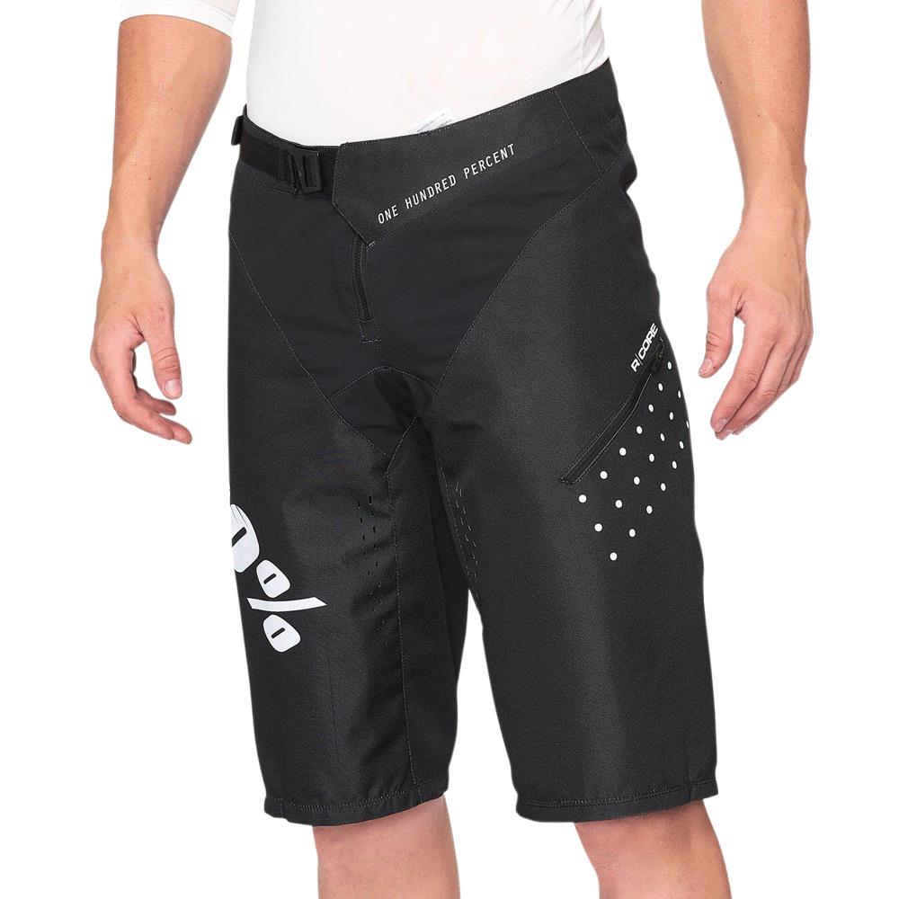 An image of 100% R-Core Race Shorts - Black 28" Race Pants