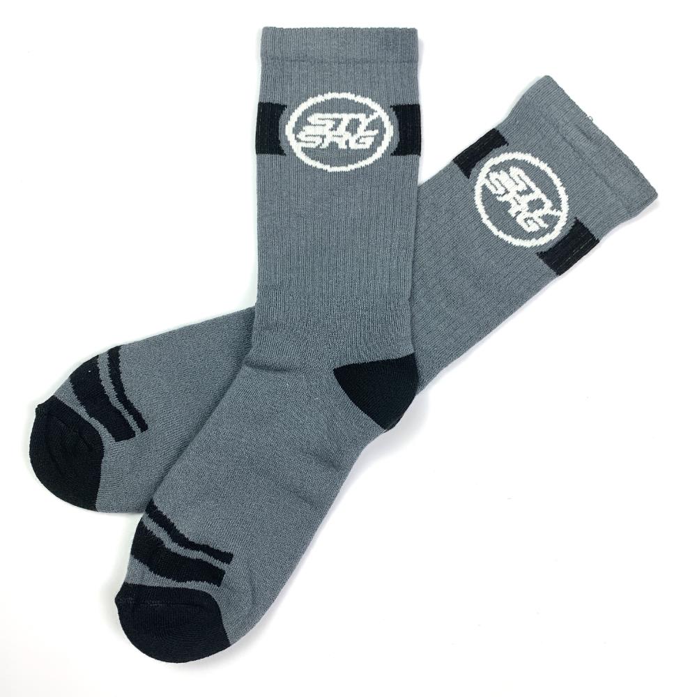 An image of Stay Strong Icon Socks - Grey Small/Medium Socks