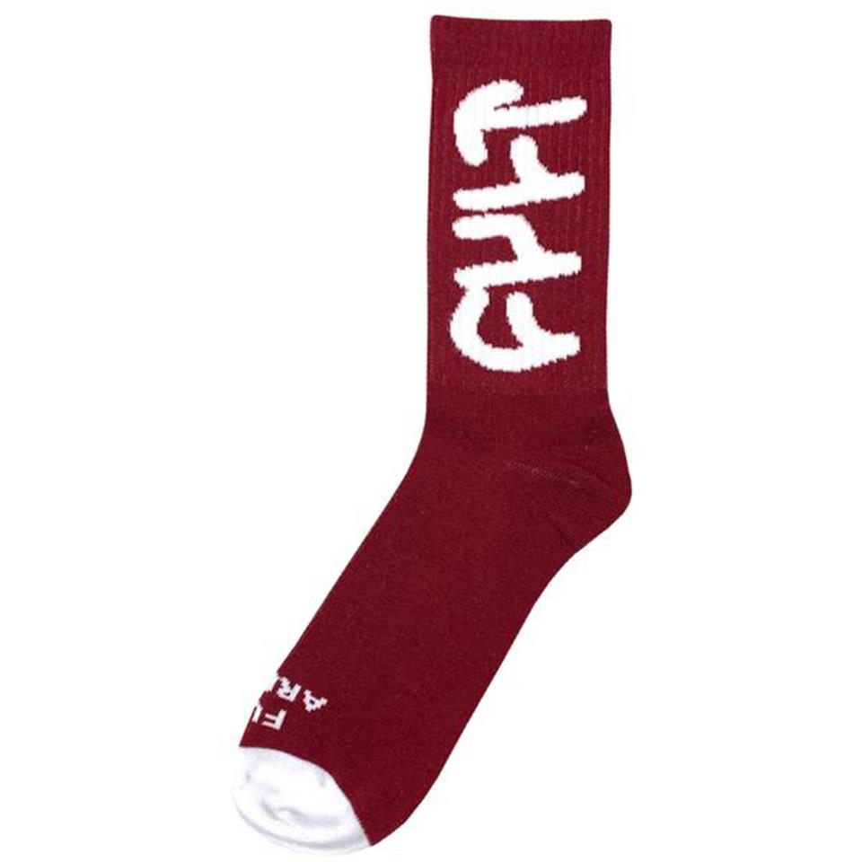 Cult Big Logo Crew Socks - Burgundy