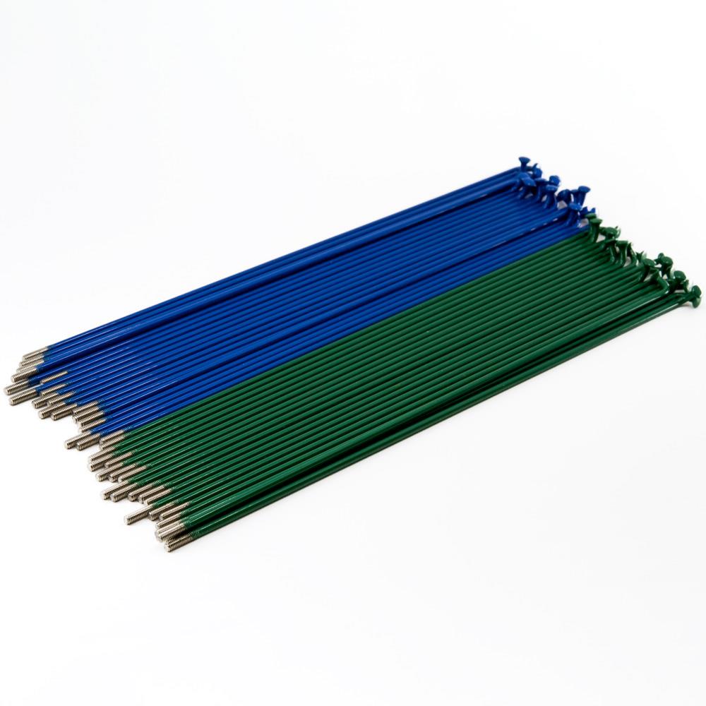 Source Stainless Spokes (40 Pack) - Blue/Green 190mm