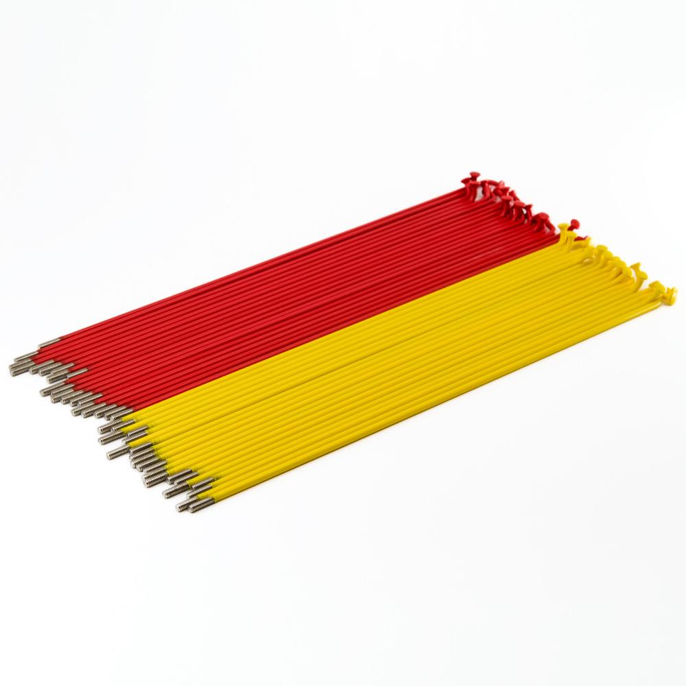 Source Stainless Spokes (40 Pack) - Red/Yellow 184mm