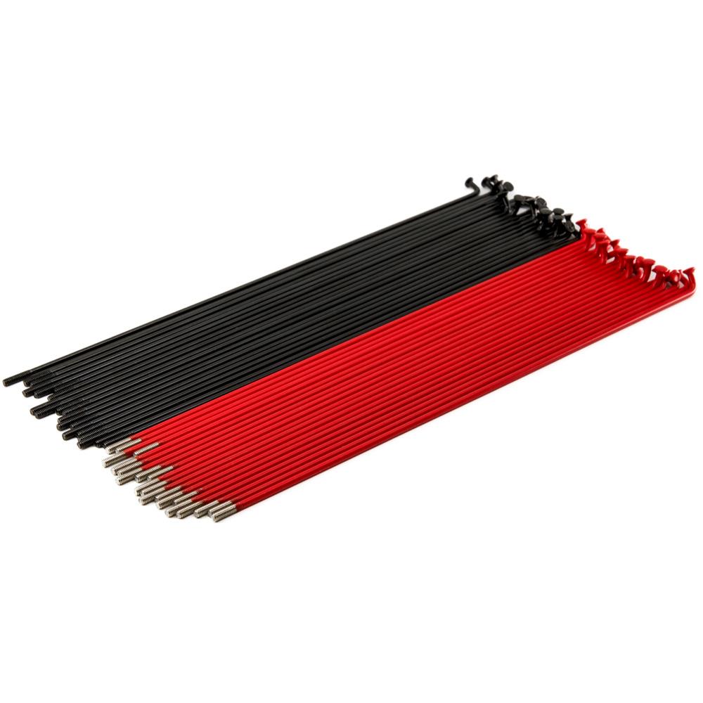 Source Stainless Spokes (40 Pack) - Black/Red 190mm
