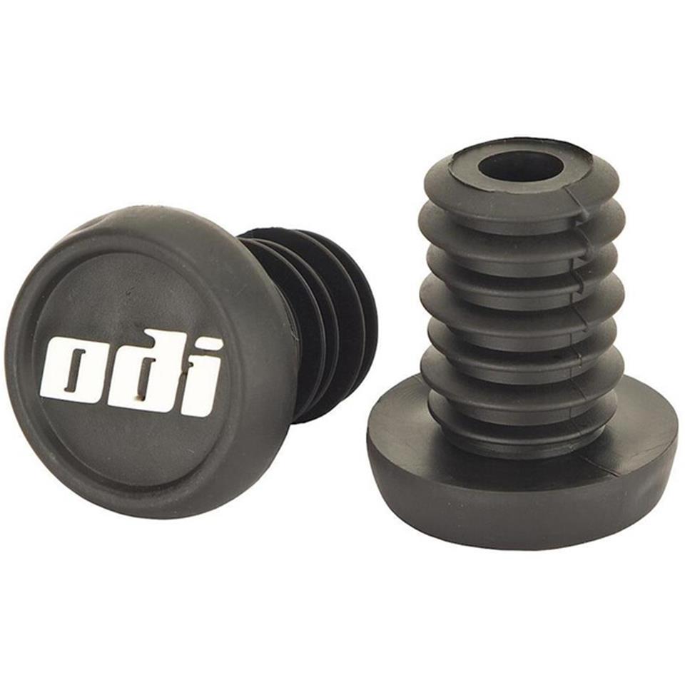 An image of ODI Nylon Push In Plugs Black BMX Bar Ends