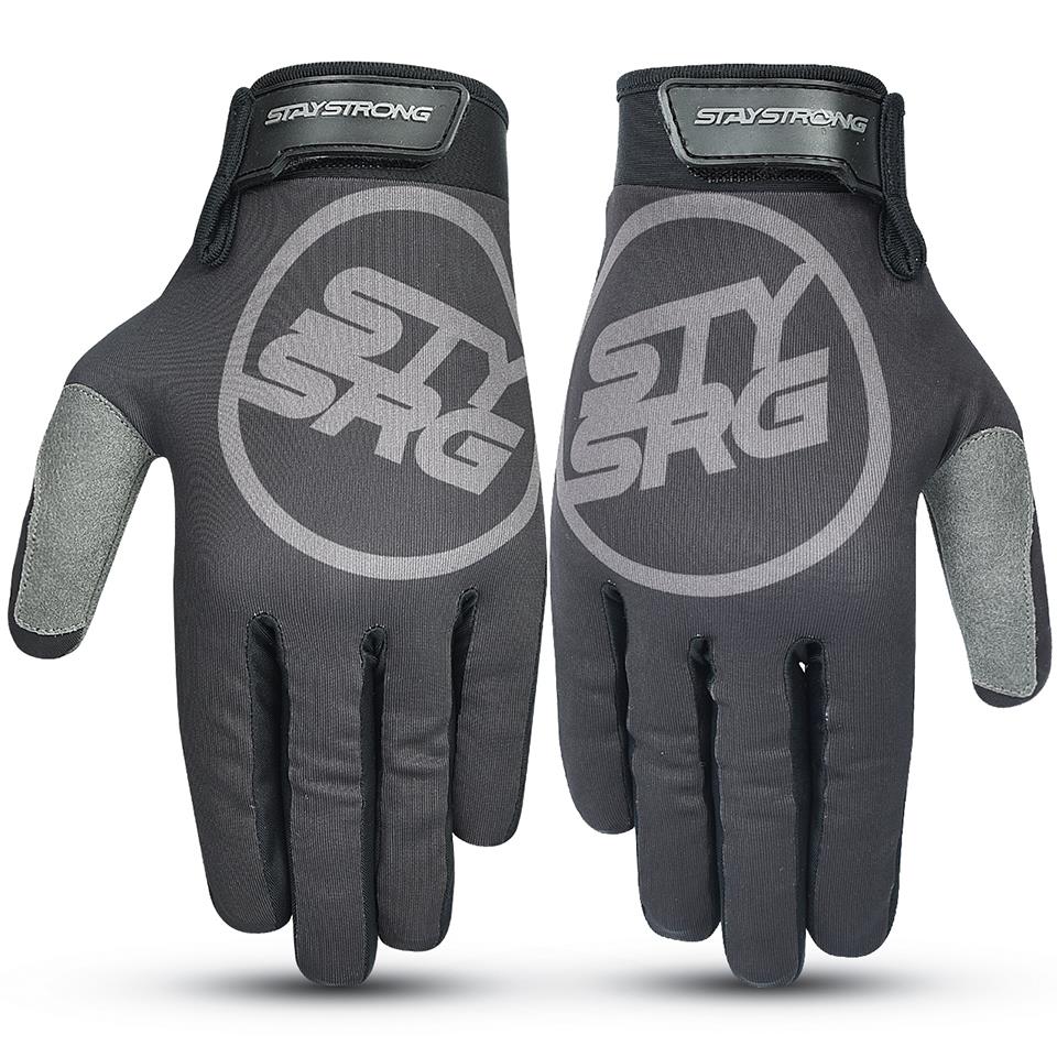 An image of Stay Strong Staple 3 Gloves - Black X Large BMX Gloves