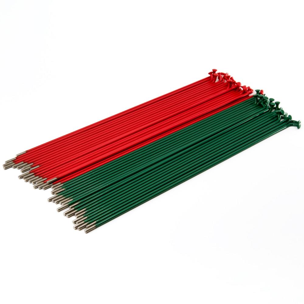 Source Stainless Spokes (40 Pack) - Red/Green 190mm