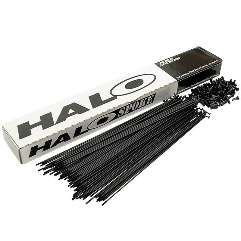 An image of Halo Spokes - 100 Pack Black / 181mm BMX Spokes