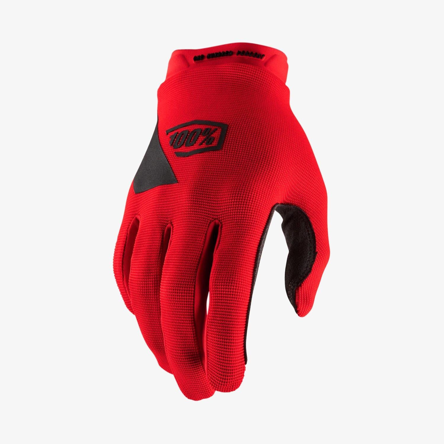 100% Ridecamp Youth Race Gloves - Red Small